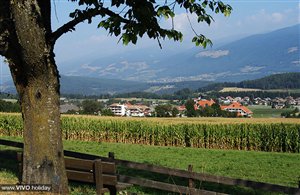 Blick auf Reischach und Umgebung im Sommer